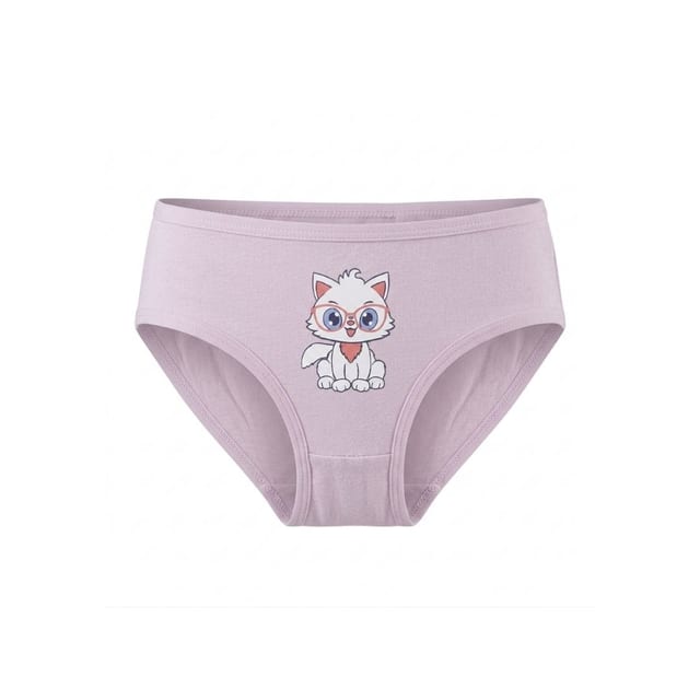 Kedi Baskılı Çocuk Külodu Toz Pembe
