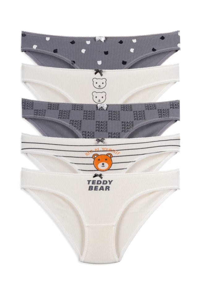 Kadın Külot 5'li Teddy Bear