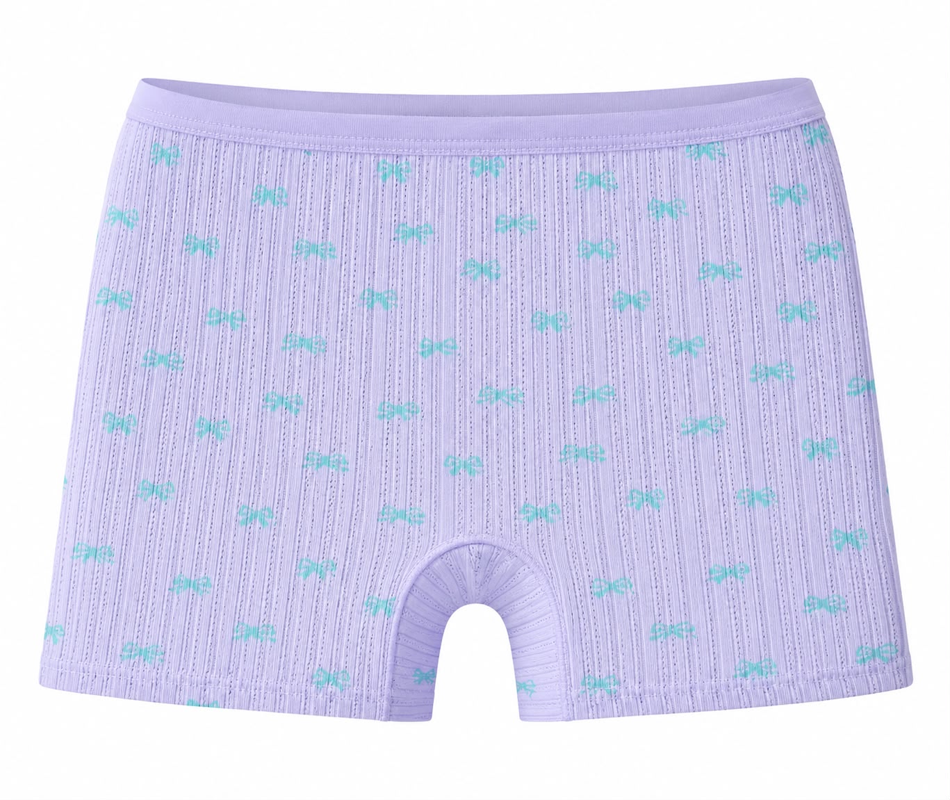 Fitilli Kız Çocuk Boxer Fiyonk Desenli