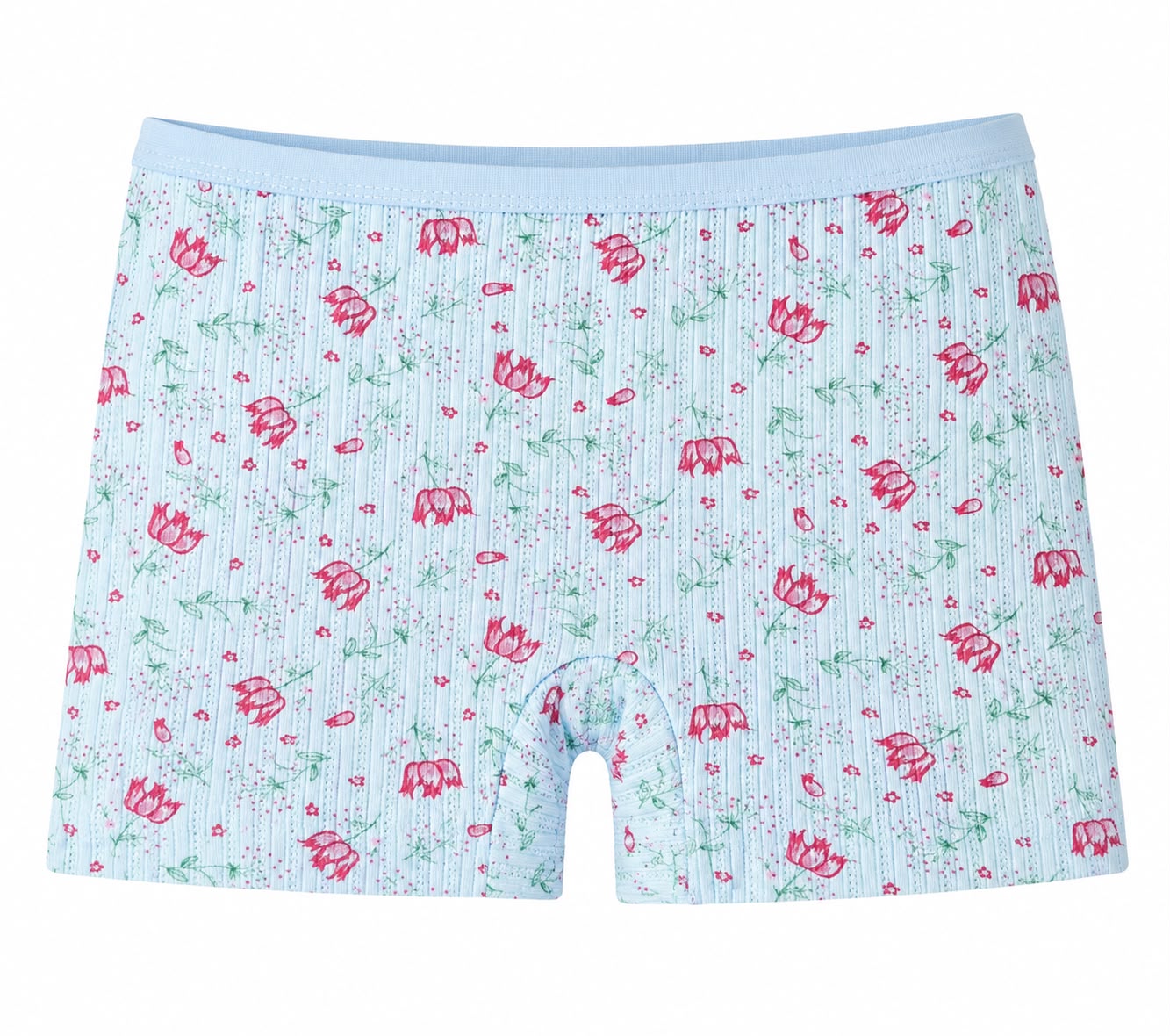Çiçek Desenli Fitilli Kız Çocuk Boxer