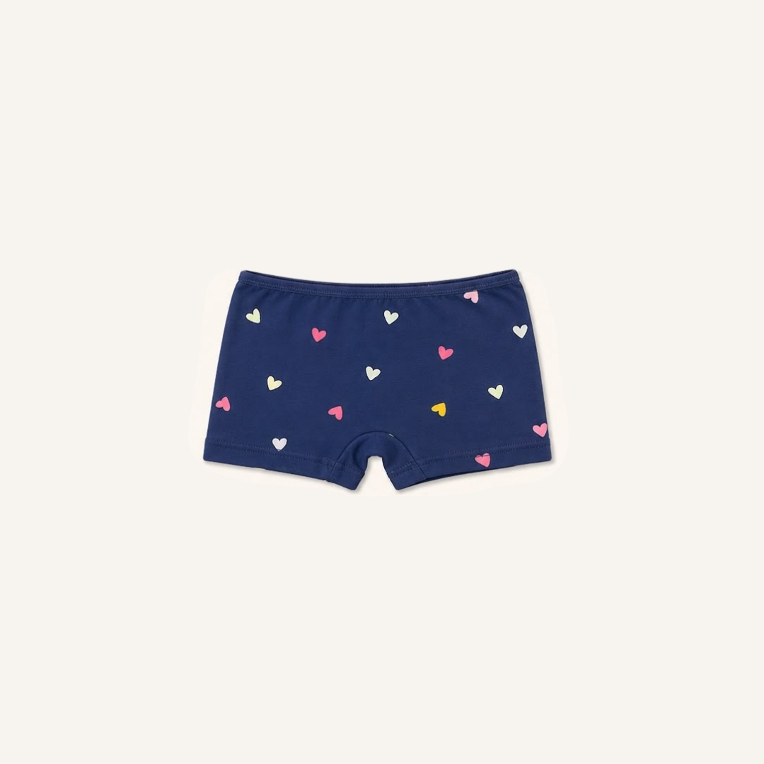 Kız Çocuk Boxer Kalp Desen Penye